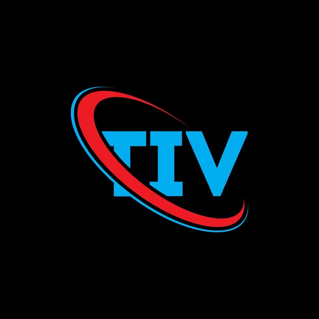 TIV ロゴ TIV LETTER TIV 文字 ロゴ デザイン TIV 円と大文字のモノグラムと結びついた TIV ローゴ テクノロジービジネスと不動産ブランドのTIV タイポグラフィー