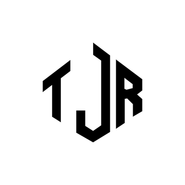 다각형 모양의 Tjr 글자 로고 디자인 Tjr 다각형 및 큐브 모양 로고 설계 Tjr 육각형 터 로고 템플릿 색과 검은색 Tjr 모노그램 비즈니스 및 부동산 로고