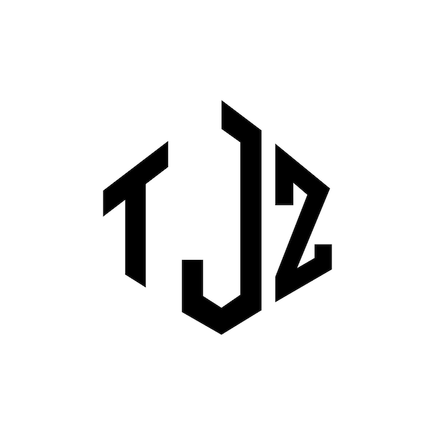 Вектор tjz буквенный дизайн логотипа с многоугольной формой tjz многоугольная и кубическая форма дизайна логотипа tjz шестиугольный векторный шаблон логотипа белые и черные цвета tjz монограмма бизнес и логотип недвижимости