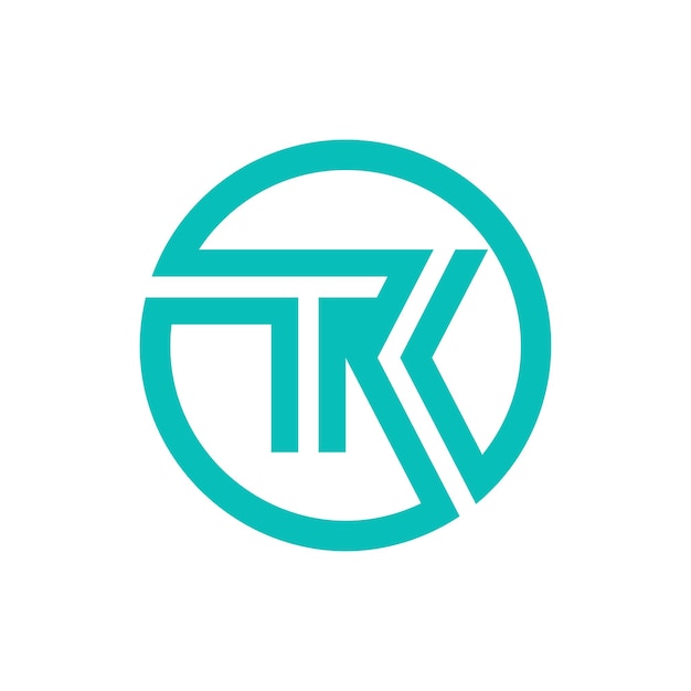 TK頭文字ロゴ、ミニマルモダンロゴ