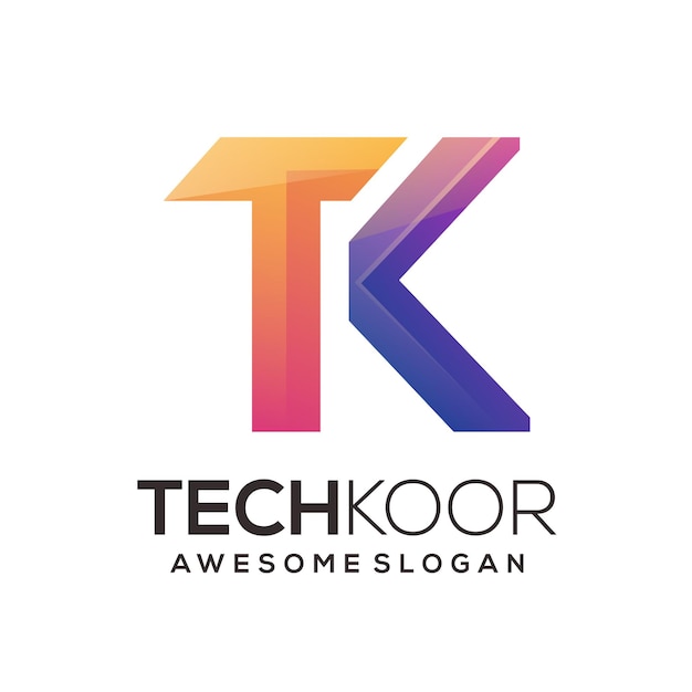 Tk letter logo template