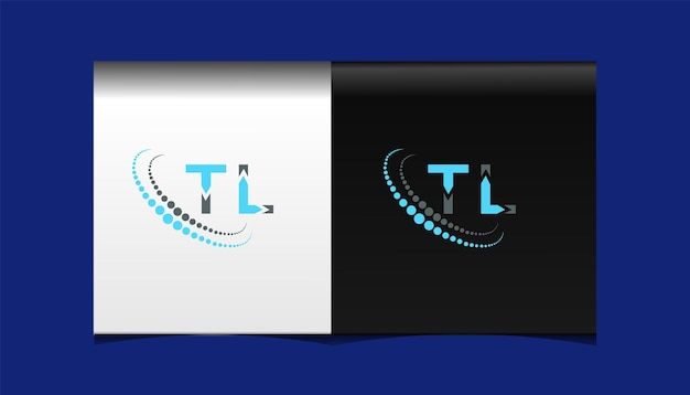 벡터 tl 초기 현대 로고 디자인 벡터 아이콘 템플릿