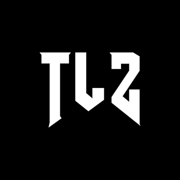 技術会社 TLZ のロゴデザイン 黒と白の色の組み合わせ TLZ ロゴ ベクトル TLZ デザイン TLZ アイコン TLZ アルファベット TLZ タイポグラフィー ロゴデザイン