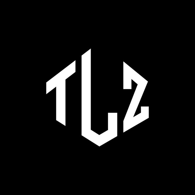 ベクトル tlzのロゴデザインは多角形 (polygon) と立方形 (cube) であるlogoのデザインは六角形 (hexagon) ロゴのテンプレートは黒と白でlogoはモノグラム (monogram) ビジネス・リアルエステート・ロゴ (real estate logo)