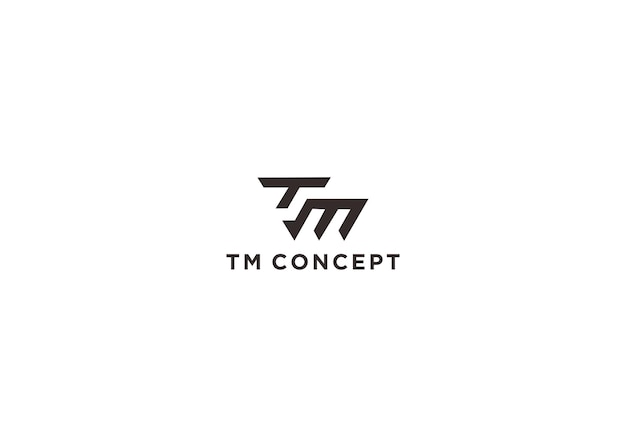 tm concept logo ontwerp vector illustratie