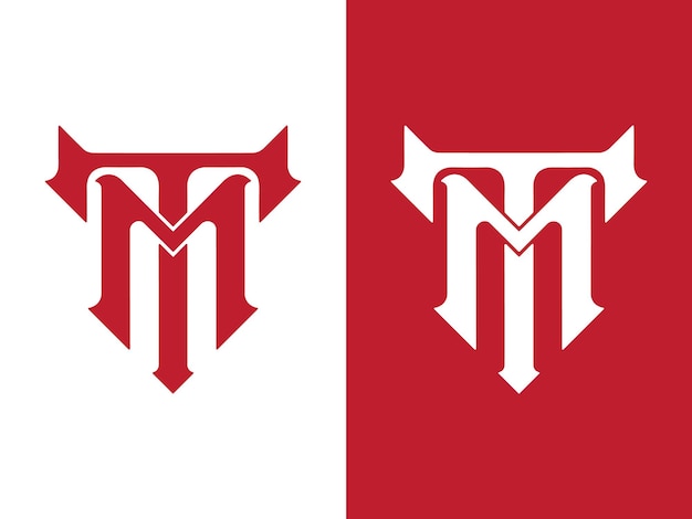 Vector tm letter logo design