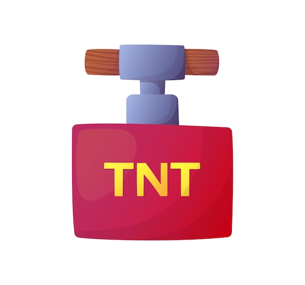 Illustrazione di dinamite tnt per giochi in stile cartone animato