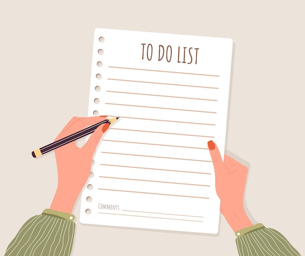 To do list concept Vrouw planning dag of week Zakelijke taak planning werkproces organisatie