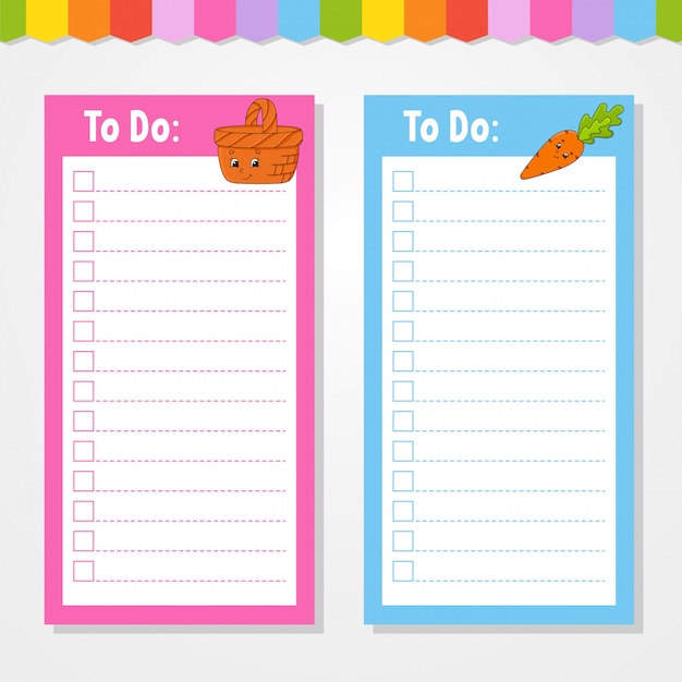 Сделать список для детей. пустой шаблон прямоугольная форма.
