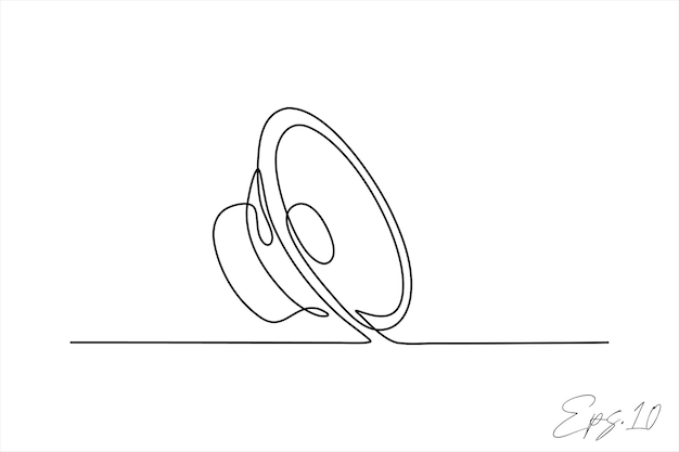 Vector toa speaker continuous line art drawing