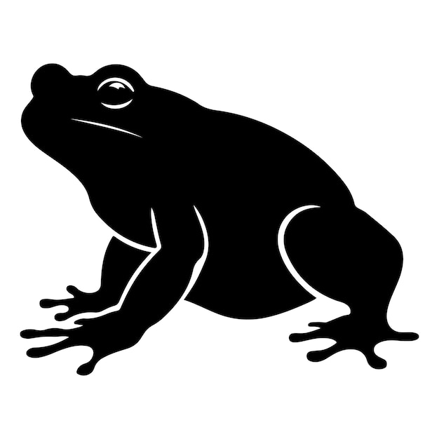 Toad black silhouette clip art illustration