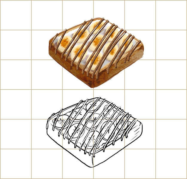 Vector toast als toetje