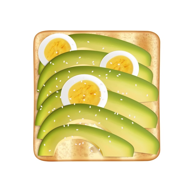 Toast realistische illustratie