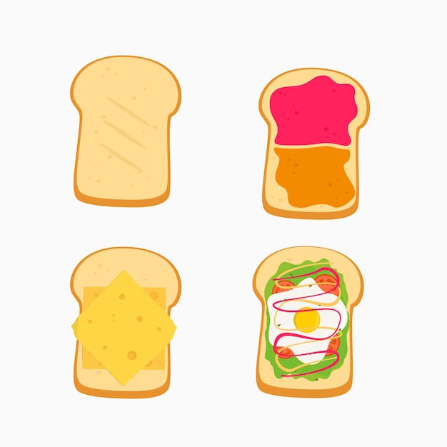 Vector toast simple illustration