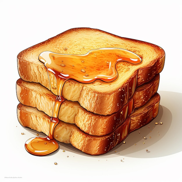 Vector toast vector breakfast food isolated slice meal bread illustration delicious bakery morni