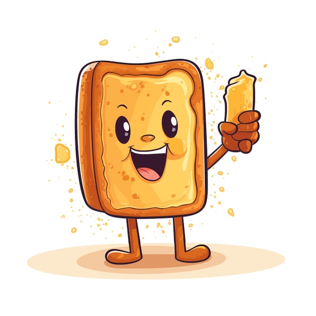 Vector toast vector on white background