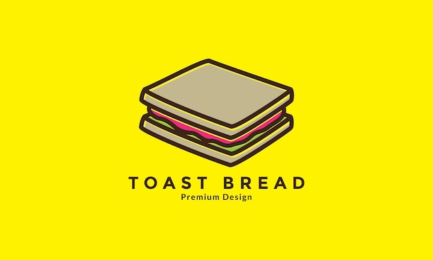 Toast con verdure logo design icona simbolo illustrazione vettoriale