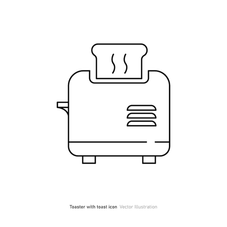 Vector toaster icon design isolated on white background vector illustration