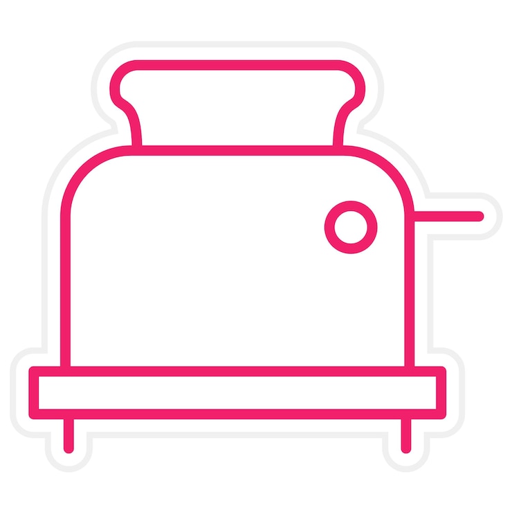 Vector toaster icon style
