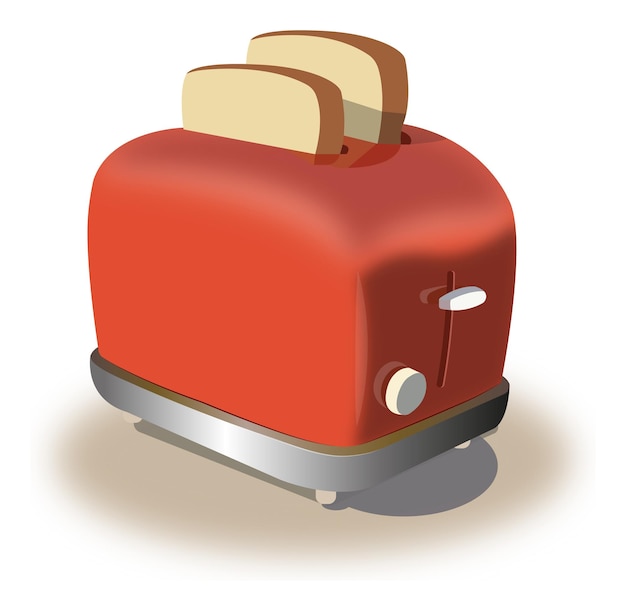 Toaster toast Vector