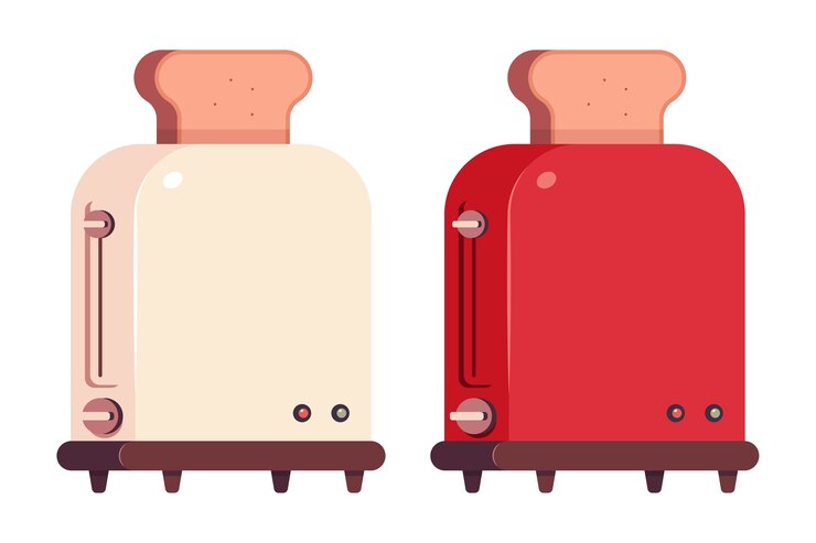 Vector toasters cartoon icons