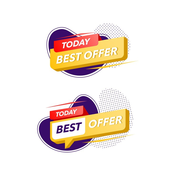 Today best offer marketing promotion badge collection