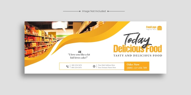 Vector today delicious food menu restaurant facebook cover or web banner template