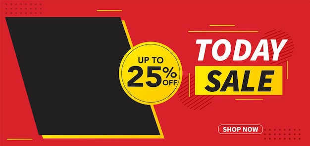 Vector today sale banner vector template design