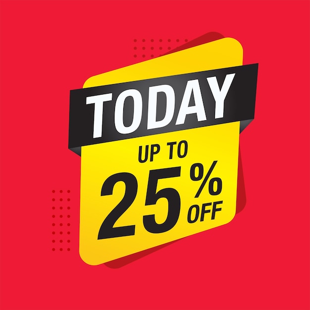 Vector today sale banner vector template design