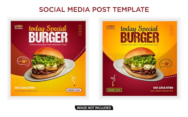 Today39s speciale hamburger eten social media post