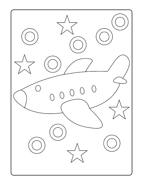 Toddlers coloring pages vector print ready