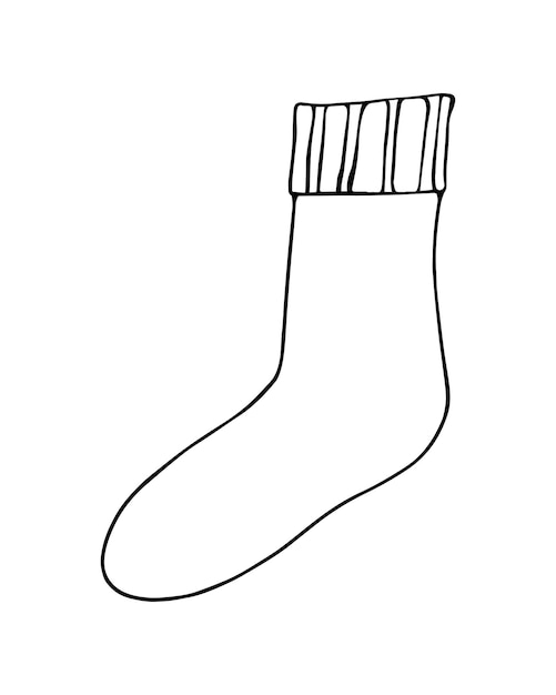 A toe for insulation of legs in cold weather clothes dudl linear cartoon coloring