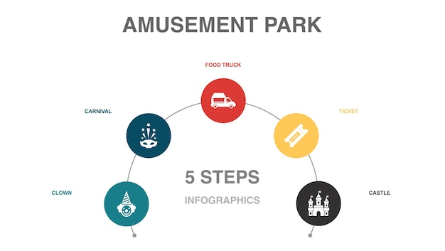 Toegang document wachtwoord gebruiker intranet iconen Infographic ontwerpsjabloon Creatief concept met 5 stappen