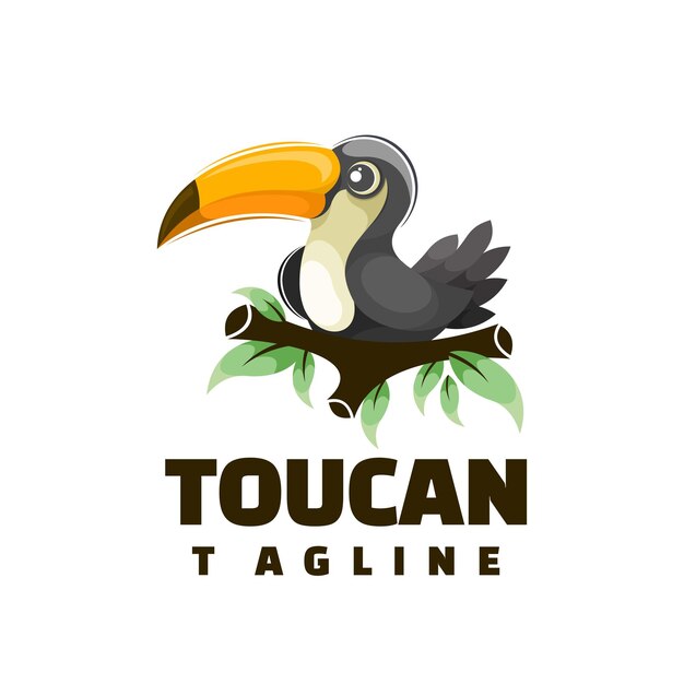 Toekan vogel mascotte logo