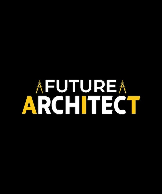 Toekomstige architect. Architect T-shirt ontwerp.