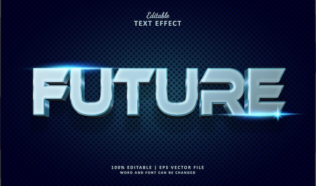 Toekomstige tekst-effect 3d film stijl Bewerkbare tekst-effekt futuristische neon