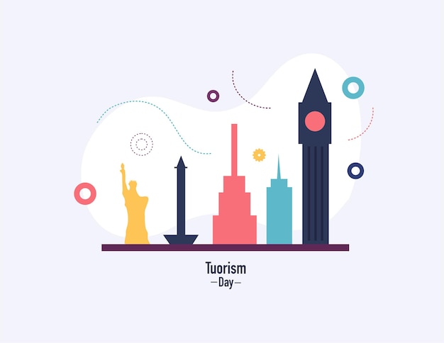 Toerisme dag illustratie vector ontwerp voor toerisme evenement vector
