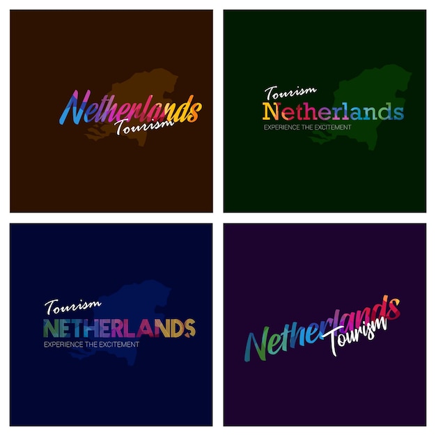 Toerisme nederland typografie logo achtergrond instellen