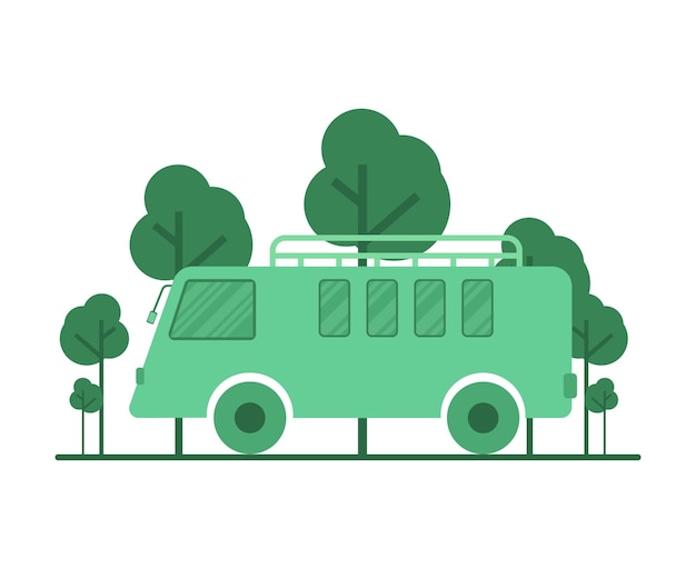 toeristische bus vectorillustratie