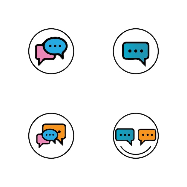 Toespraak bubble pictogram vectorillustratie