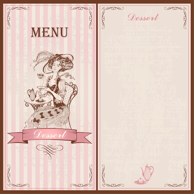 Toetjes menu.