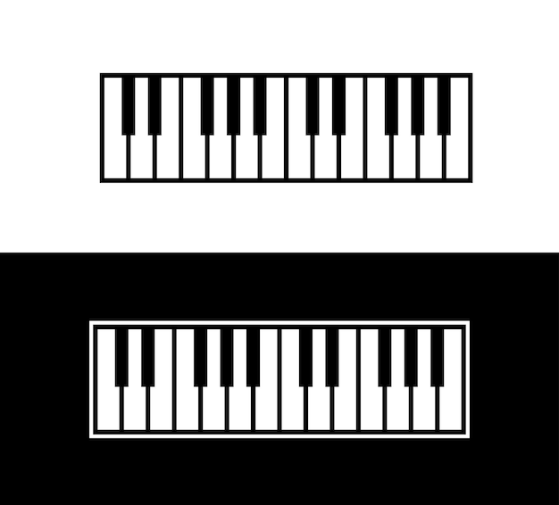 Vector toetsenbord van piano