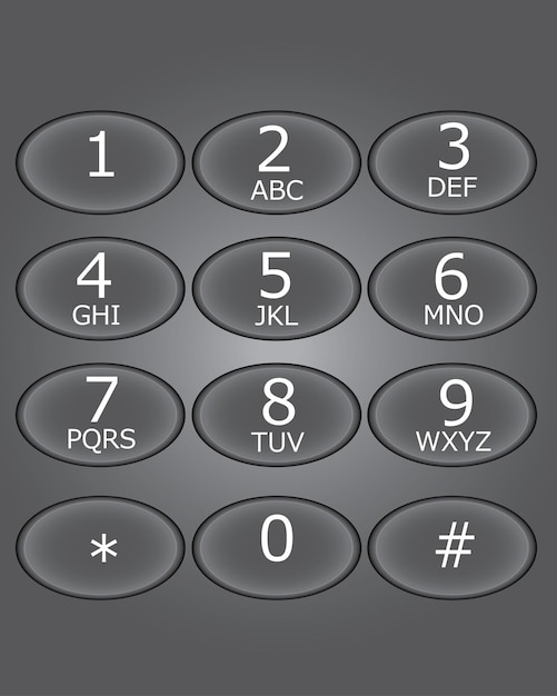 Vector toetsenbord voor telefoon