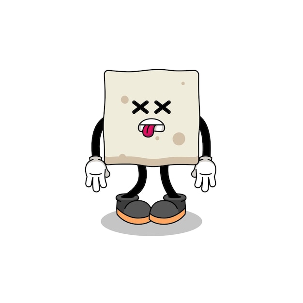 Tofu mascot illustration is dead character design