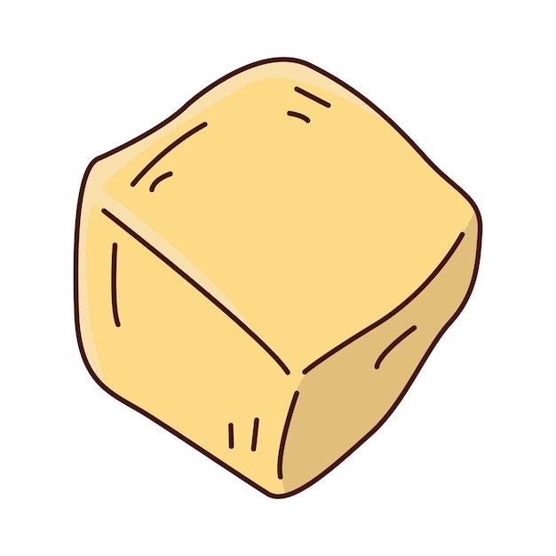 Vector tofu on a white background