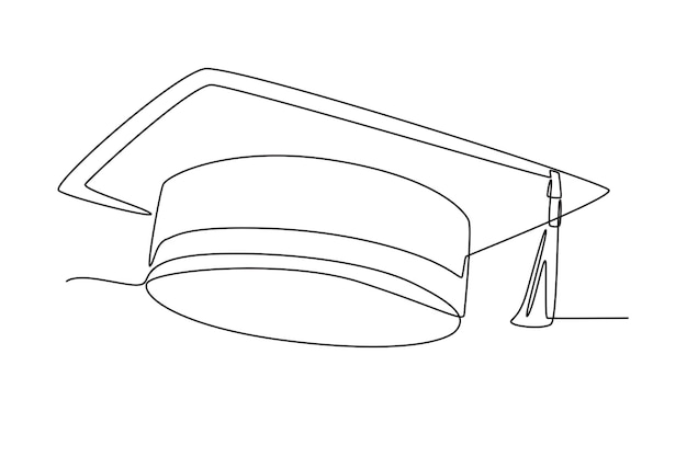 Toga hoed Graduatie hoeden concept online tekening