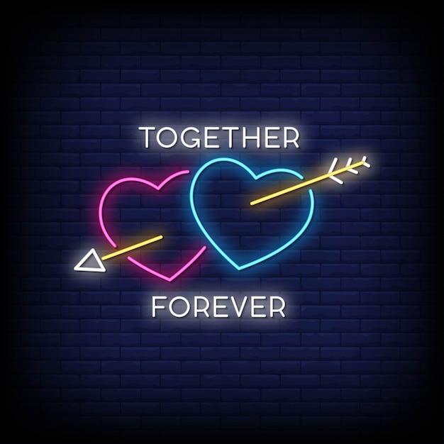 Together forever neon signboard