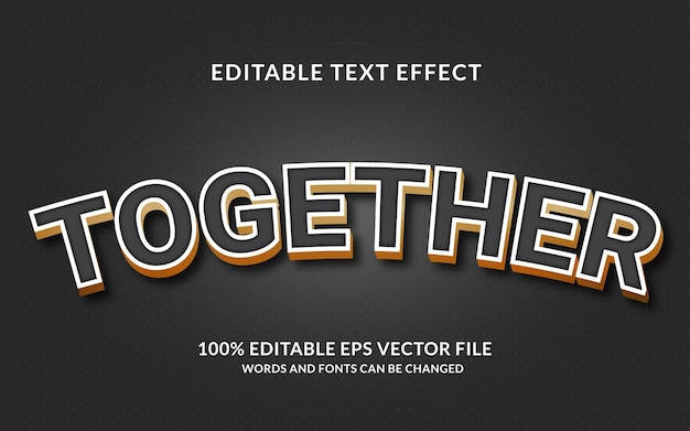 Together text effect