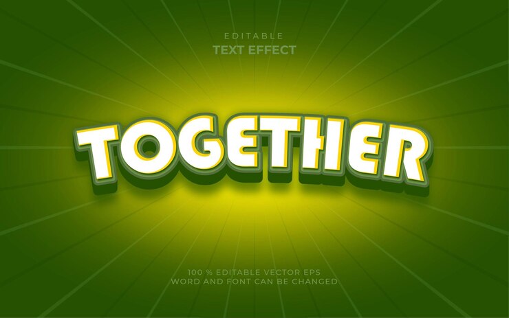 Together 텍스트 스타일 효과 템플릿