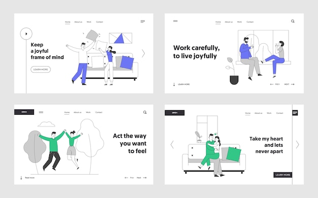 Togetherness website landing page set